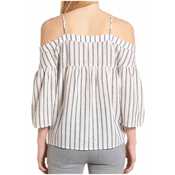 Stripe Off The Shoulder Top - Picture 2 of 6